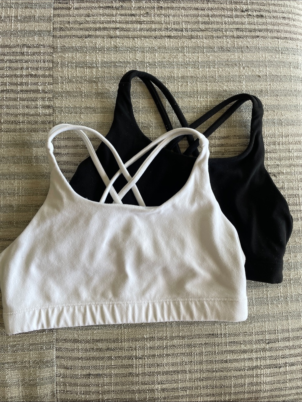 Athleta Girls Crisscross Sports Bralettes - Black & White